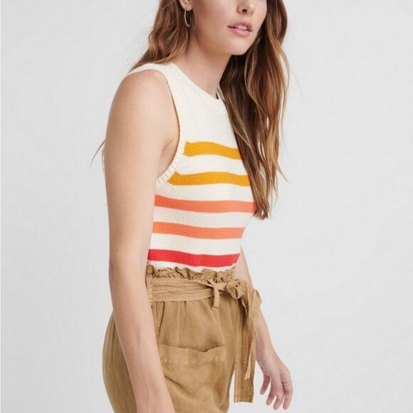 Lucky Brand Ombre Striped Sweater Shell Tank Small - Picture 1 of 12